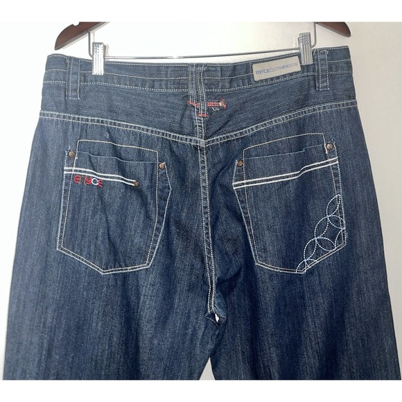 Vintage Enyce Jeans Men's 40x31 Dark Wash Denim Relaxed Fit Y2K Baggy Streetwear - Picture 6 of 11